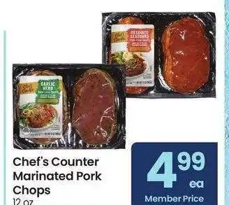 Albertsons Chef's Counter Marinated Pork Chops - 12 oz offer