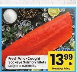Albertsons Fresh Wild-Caught Sockeye Salmon Fillets - Subject to availability offer