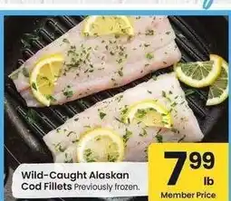 Albertsons Wild-Caught Alaskan Cod Fillets - Previously frozen offer