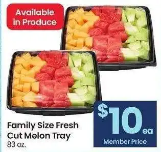 Albertsons Family Size Fresh Cut Melon Tray - 83 oz. Available in Produce offer