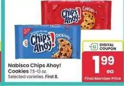 Albertsons Nabisco Chips Ahoy! Cookies - 7.5-13 oz. Selected varieties offer