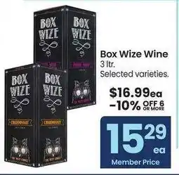 Albertsons Box Wize Wine - 3 ltr. Selected varieties offer