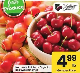 Albertsons Northwest Rainier or Organic Red Sweet Cherries offer