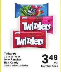Albertsons Twizzlers 11 to 16-oz or Jolly Rancher Bag Candy 10-oz - select varieties offer
