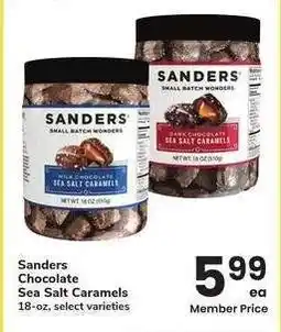Albertsons Sanders Chocolate Sea Salt Caramels - 18-oz, select varieties offer