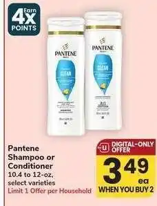 Albertsons Pantene Shampoo or Conditioner - 10.4 to 12 - oz, select varieties offer