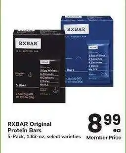 Albertsons RXBAR Original Protein Bars - 5-Pack, 1.83-oz, select varieties offer