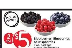 Albertsons Blackberries, Blueberries or Raspberries - 6 oz offer