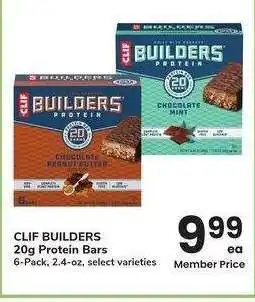 Albertsons Clif Builders 20G Protein Bars - 6-Pack, 2.4-oz, select varieties offer