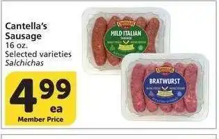 Albertsons Cantella's Sausage - 16 oz. Selected varieties offer