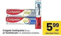 Albertsons Colgate Toothpaste 5.1 oz. or Toothbrush 1 ct. - Selected varieties offer