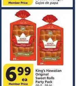 Albertsons King's Hawaiian Original Sweet Rolls Party Pack - 24 ct., 24 oz offer