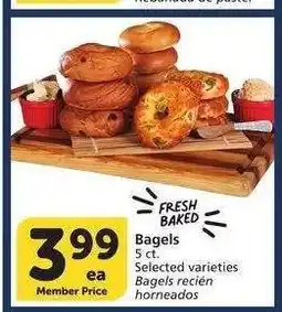 Albertsons Bagels - 5 ct. Selected varieties offer
