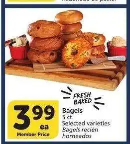 Albertsons Bagels - 5 ct. Selected varieties offer