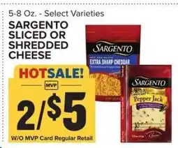 Food Lion Sargento Sliced or Shredded Cheese offer