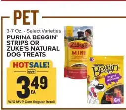 Food Lion Purina Beggin' Strips or Zuke’s Natural Dog Treats offer