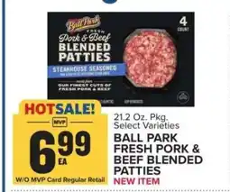 Food Lion BALL PARK FRESH PORK & BEEF BLENDED PATTIES offer