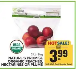 Food Lion NATURE'S PROMISE ORGANIC PEACHES, NECTARINES OR PLUMS offer