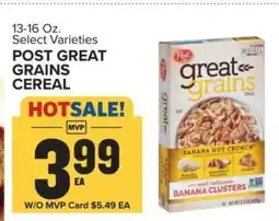 Food Lion Post Great Grains Cereal offer