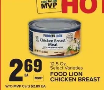 Food Lion FOOD LION CHICKEN BREAST offer