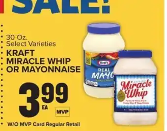 Food Lion Kraft Miracle Whip or Mayonnaise offer