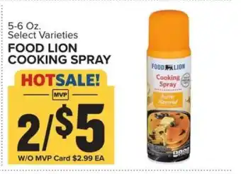 Food Lion FOOD LION COOKING SPRAY offer