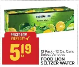 Food Lion FOOD LION SELTZER WATER offer