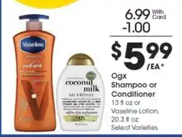 Kroger OGX SHAMPOO OR CONDITIONER offer