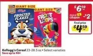 Winn Dixie Kellogg's Cereal offer
