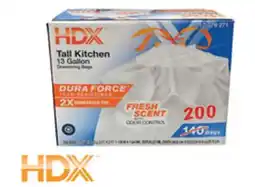 The Home Depot 200-Count 13-Gallon Dura Force Drawstring Kitchen Bags offer