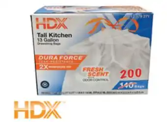 The Home Depot 200-Count 13-Gallon Dura Force Drawstring Kitchen Bags offer