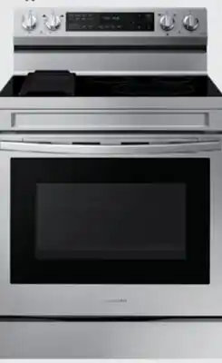 The Home Depot Samsung 6.3 cu. ft. Stainless Steel Smart Electric Convection Range offer