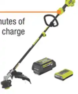 The Home Depot RYOBI 40V 15 String Trimmer 4.0Ah Kit offer