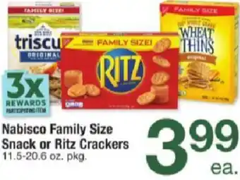 ACME Nabisco Family Size Snack Or Ritz Crackers 11.5-20.6 oz offer