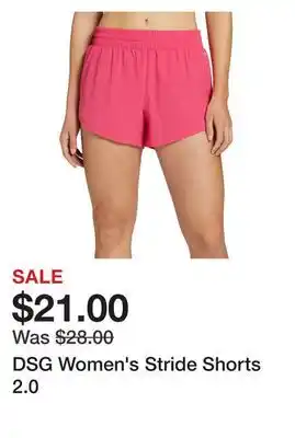 Dick's Sporting Goods DSG Women's Stride Shorts 2.0 offer