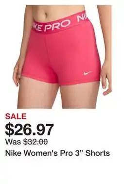 Dick's Sporting Goods Nike Women's Pro 3 Shorts offer