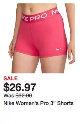Dick's Sporting Goods Nike Women's Pro 3 Shorts offer