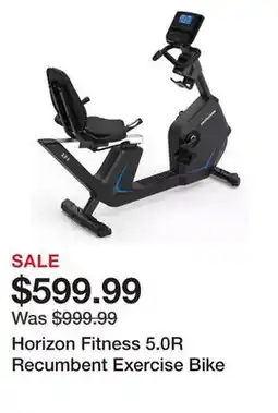 Dick's Sporting Goods Horizon Fitness 5.0R Recumbent Exercise Bike offer