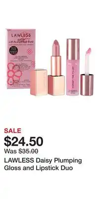 Kohl's LAWLESS Daisy Plumping Gloss and Lipstick Duo offer