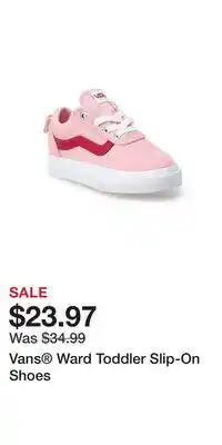 Kohl's Vans Ward Toddler Slip-On Shoes offer