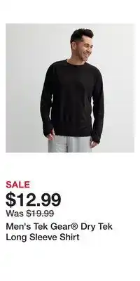Kohl's Men's Tek Gear Dry Tek Long Sleeve Shirt offer