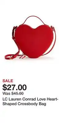 Kohl's LC Lauren Conrad Love Heart-Shaped Crossbody Bag offer