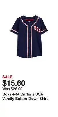 Kohl's Boys 4-14 Carter's USA Varsity Button-Down Shirt offer