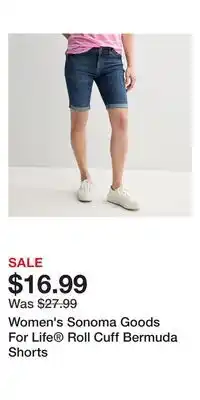 Kohl's Women's Sonoma Goods For Life Roll Cuff Bermuda Shorts offer