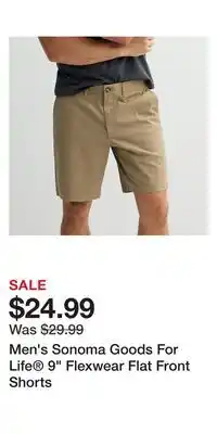 Kohl's Men's Sonoma Goods For Life 9 Flexwear Flat Front Shorts offer