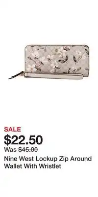Kohl's Nine West Lockup Zip Around Wallet With Wristlet offer