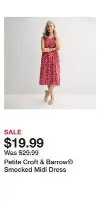 Kohl's Petite Croft & Barrow Smocked Midi Dress offer
