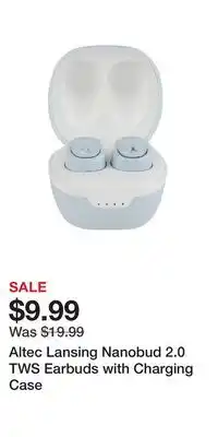 Kohl's Altec Lansing Nanobud 2.0 TWS Earbuds with Charging Case offer