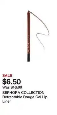 Kohl's SEPHORA COLLECTION Retractable Rouge Gel Lip Liner offer