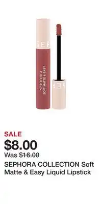 Kohl's SEPHORA COLLECTION Soft Matte & Easy Liquid Lipstick offer